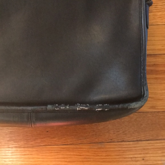 Vintage black leather briefcase - Picture 6 of 6